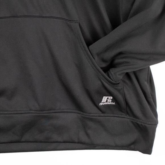 Russell Athletic Hoodie Men's XL Black Pullover Kangaroo Pocket Dri Power Logo - Picture 4 of 8
